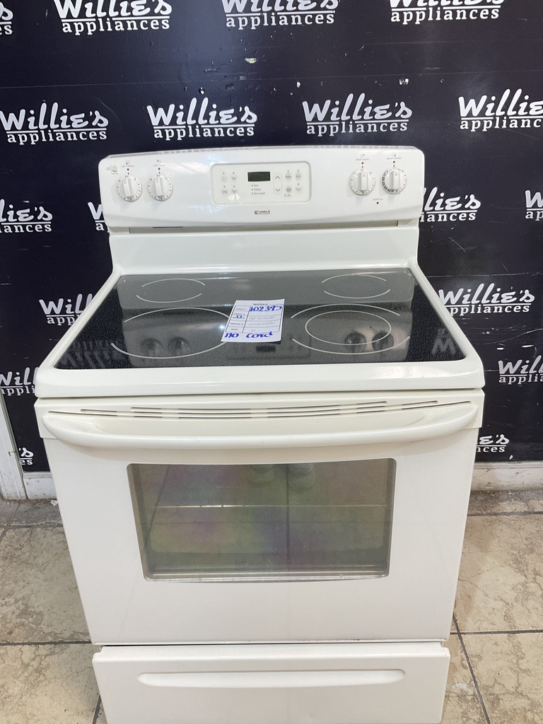 Kenmore Used Electric Stove 220volts (40/50 AMP) 30inches {no cord} (Bisque) 