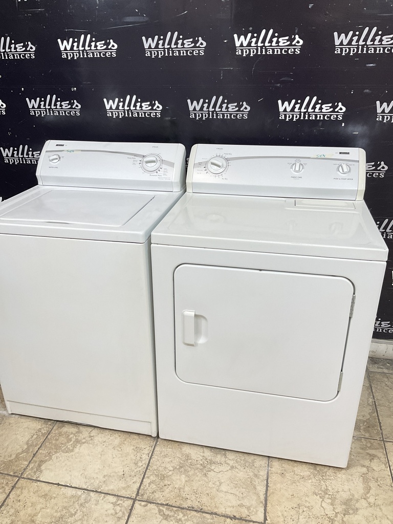 Kenmore Used Electric Set Washer/Dryer 220volts (30 AMP) 27/29inches {3 prong} (White)