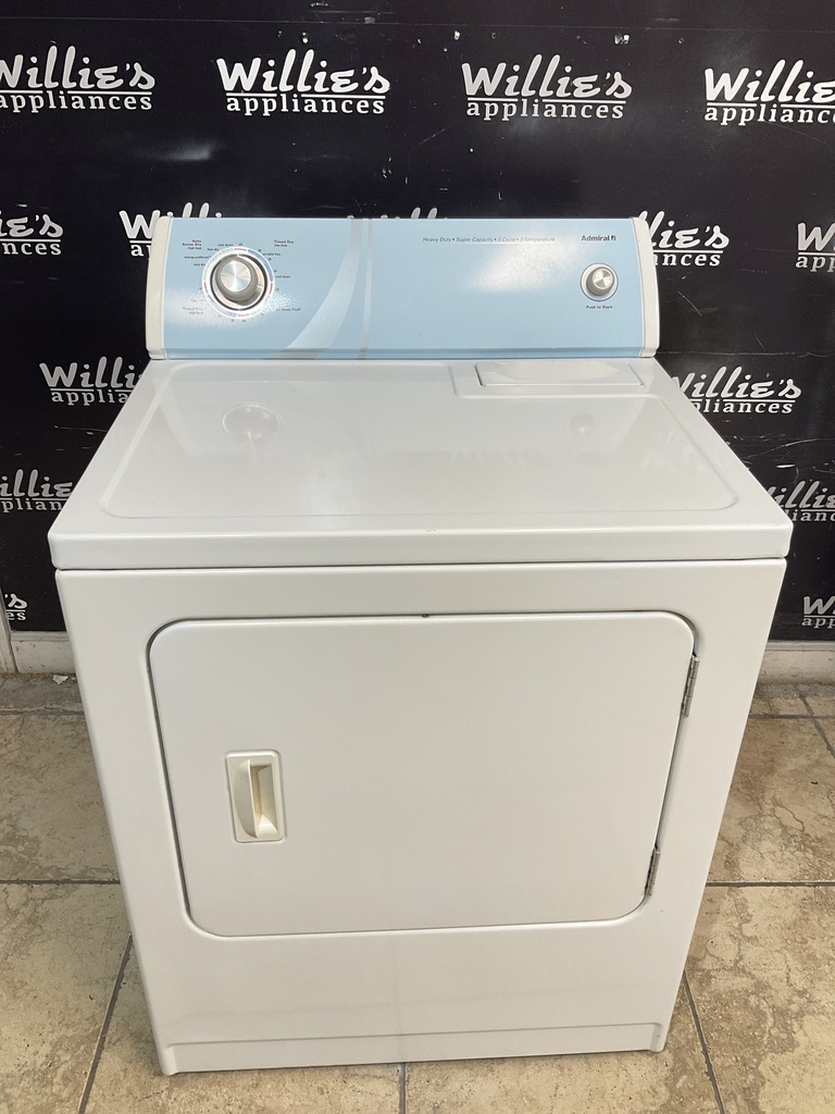 Admiral Used Electric Dryer 220volts (30 AMP) 29inches {3 prong} (White)