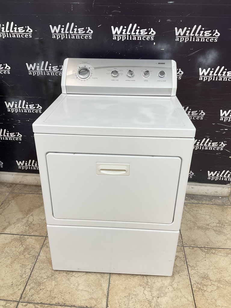 Kenmore Used Electric Dryer 220volts (30 AMP) 27inches {no cord} (White) 