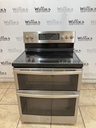 Ge Used Electric Stove Double Oven 220volts (40/50 AMP) 30inches {3 prong} (Stainless Steel) 