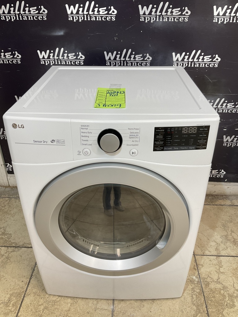 Lg Used Electric Dryer 220volts (30 AMP) 27inches {3 prong} (White)