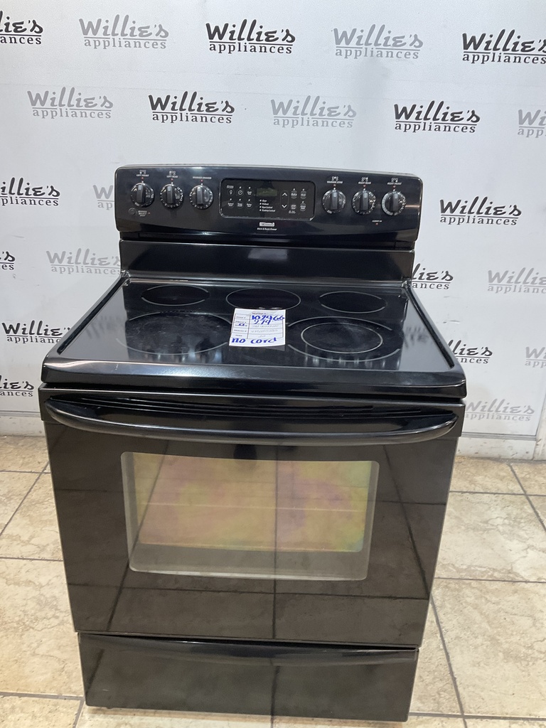 Kenmore Used Electric Stove 220volts (40/50 AMP) 30inches {no cord} (black) 