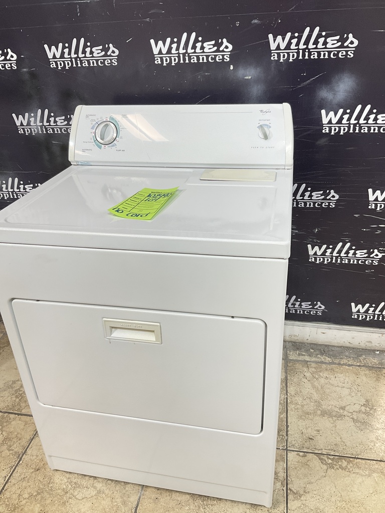 Whirlpool Used Electric Dryer 220volts (30 AMP) 29inches {no cord} (White) 