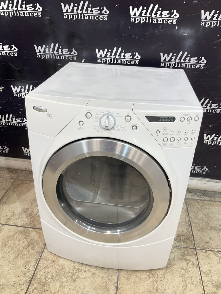 Whirlpool Used Electric Dryer 220volts (30 AMP) 27inches {3 prong} (White) 