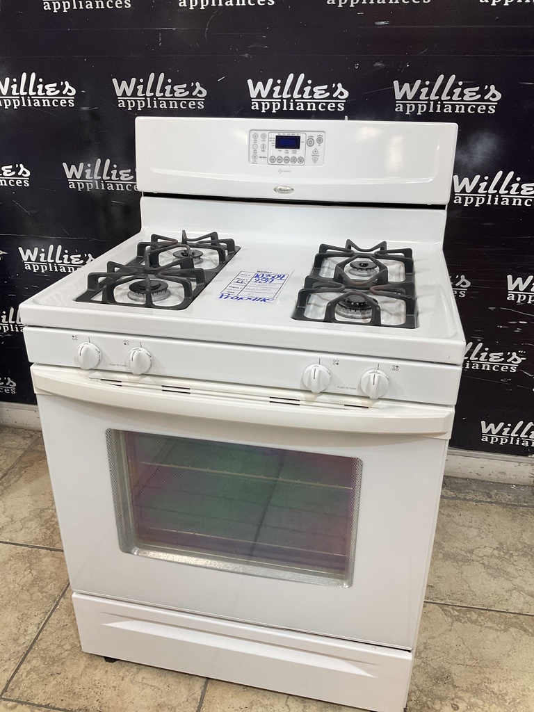 Whirlpool Used Natural Gas Stove 30inches (White) 