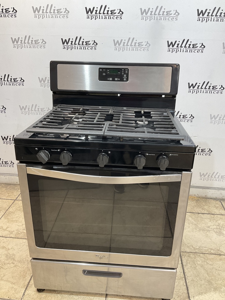 Whirlpool Used Natural Gas Stove 30inches (Stainless Steel) 