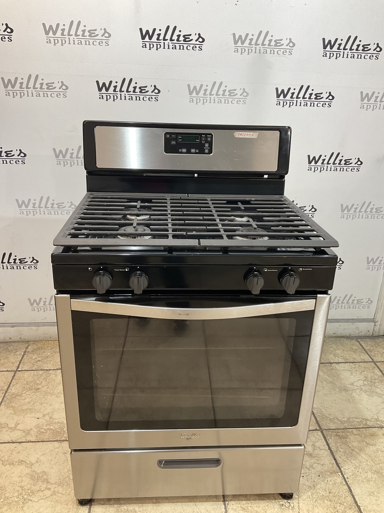 Whirlpool Used Gas Propane Stove 30inches (Stainless Steel) 