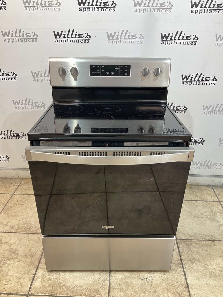 Whirlpool Used Electric Stove 220volts (40/50 AMP) 30inches {4 prong} (Stainless steel) 