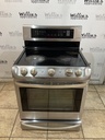 Lg Used Electric Stove 220volts (40/50 AMP) 30inches {4 prong} (Stainless Steel)