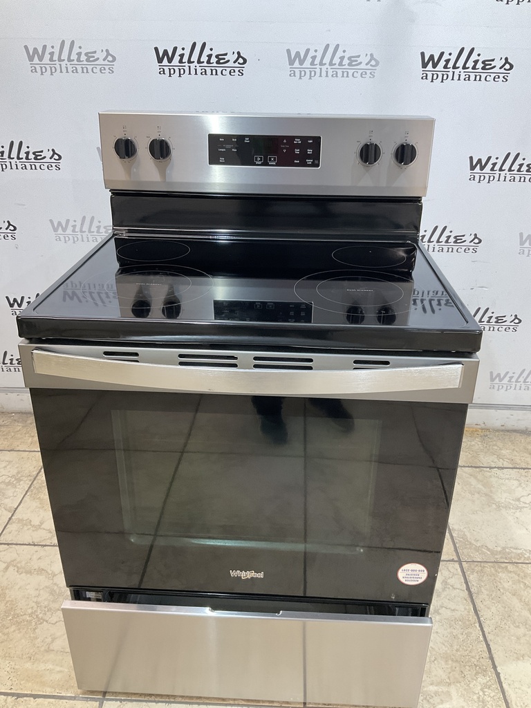 Whirlpool Used Electric Stove 220volts (40/50 AMP) 30inches {no cord} (Stainless Steel) 