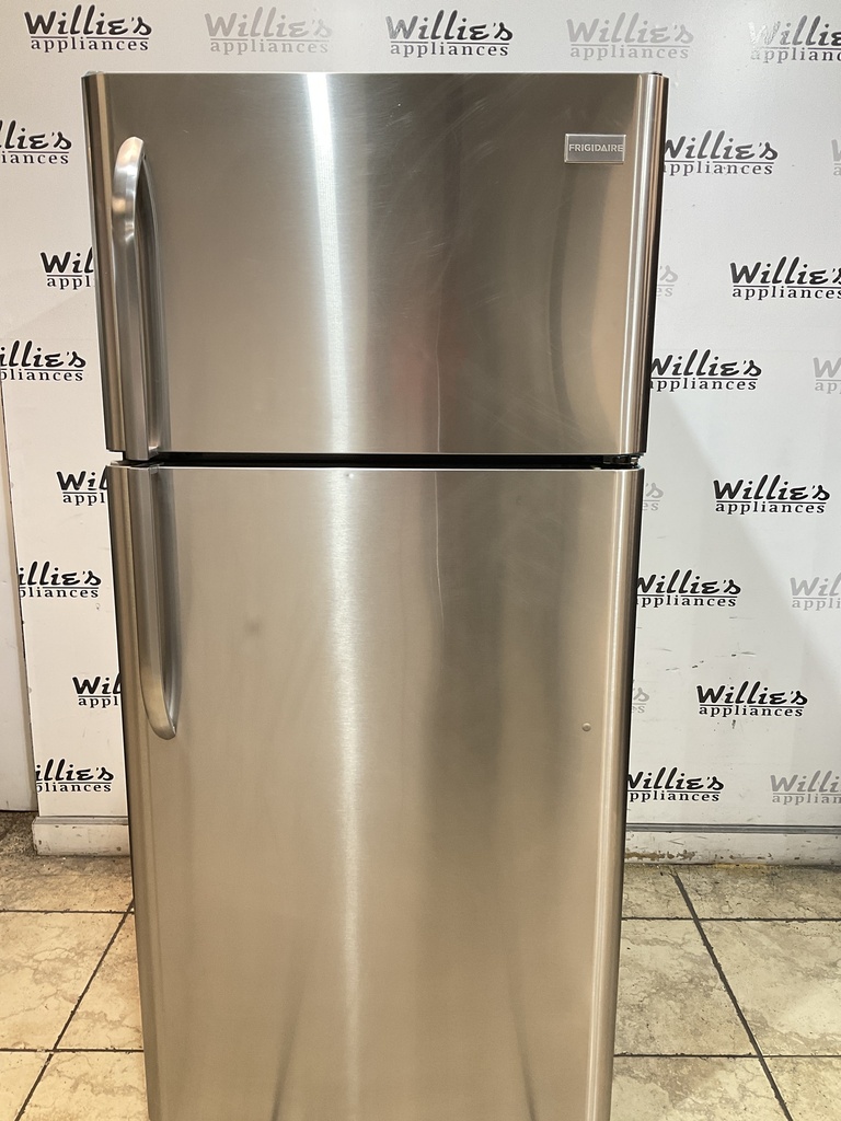 Frigidaire Used Refrigerator Top and Bottom 30x65 1/2” (Stainless Steel) 