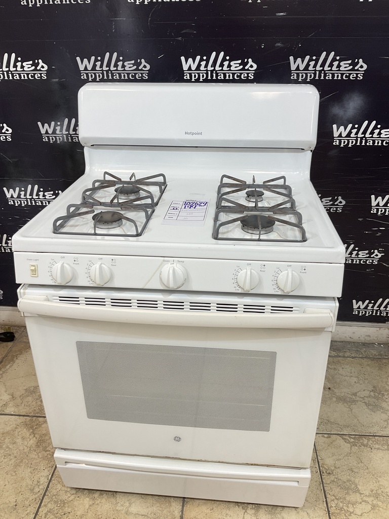 Hotpoint Used Natural Gas Stove 30inches (White) 