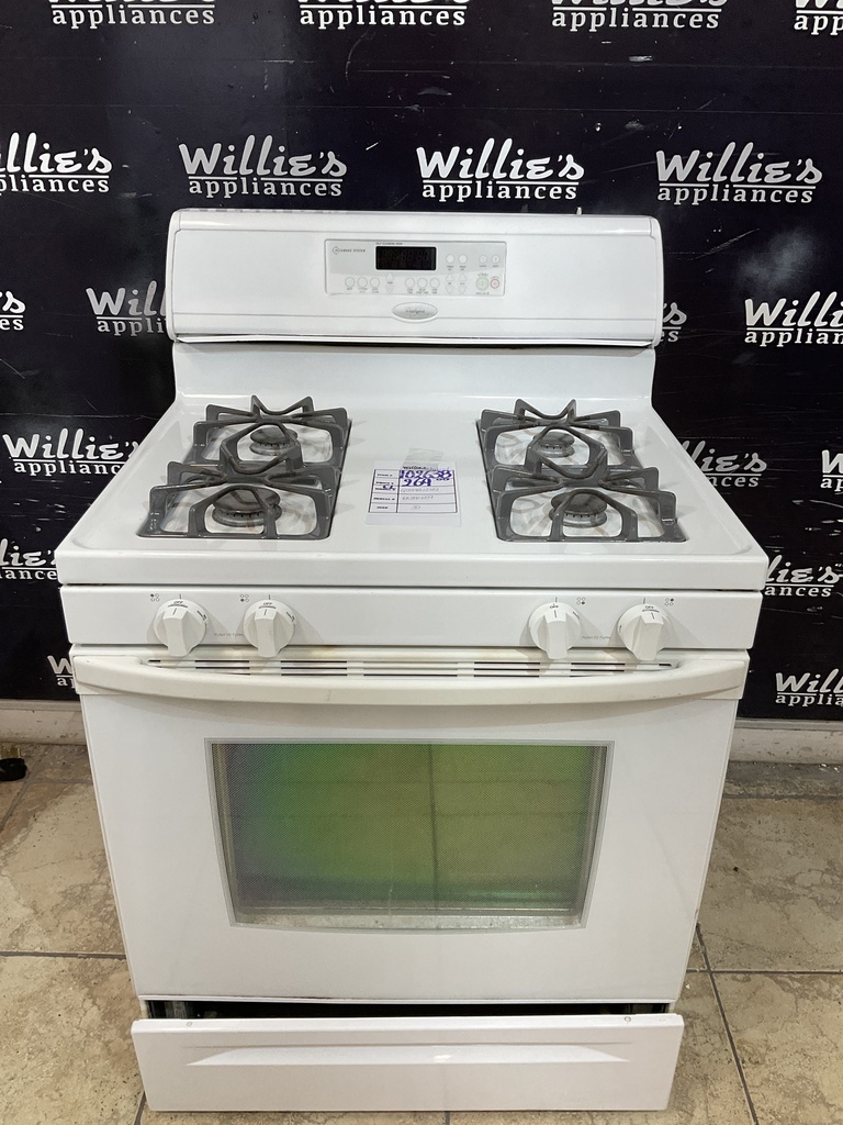 Whirlpool Used Natural Gas Stove 30inches (White) 