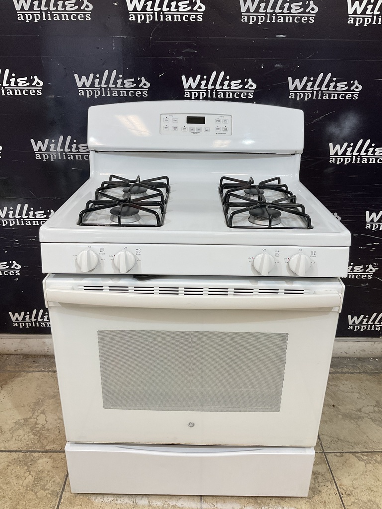 Ge Used Natural Gas Stove 30inches (White) 