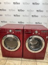 Lg Used Electric Set Washer/Dryer Front-load 220volts (30 AMP) 27inches {no cord} (Red)
