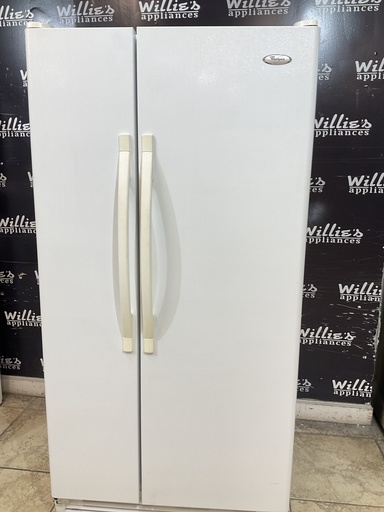 [102708] Whirlpool Used Refrigerator Side by Side 33 x 66 1/2” (White) 