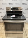 Ge Used Electric Stove 220volts (40/50 AMP) 30inches {no cord} (Stainless steel) 