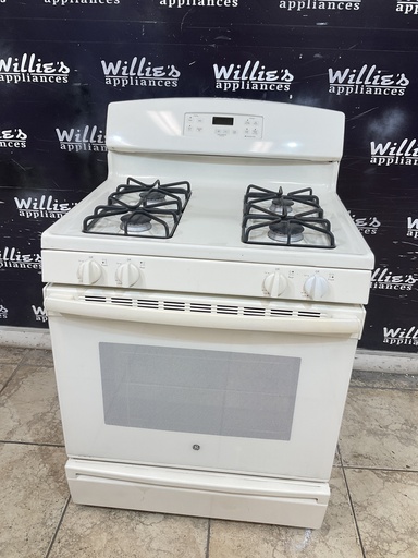 [102927] Ge Used Natural Gas Stove 30inches (Bisque) 