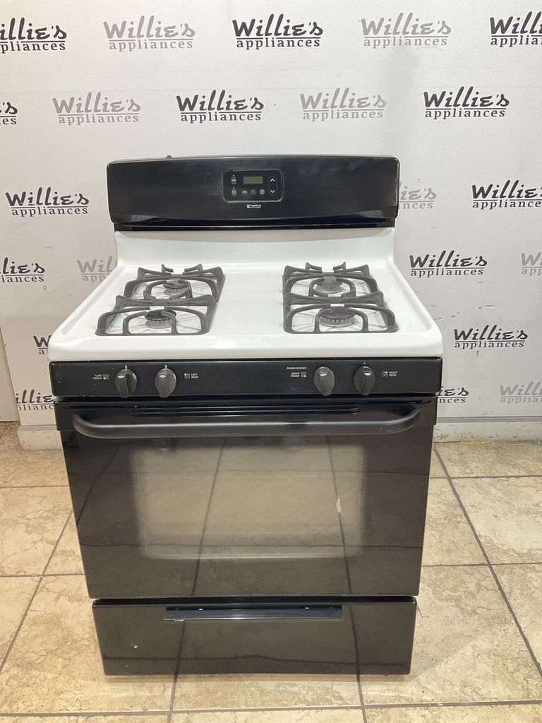 Kenmore Used Natural Gas Stove 30inches (White/Black)