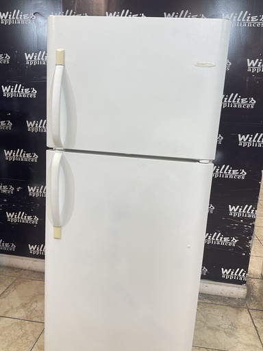 [102988] Frigidaire Used Refrigerator Top and Bottom 30x68 1/2” (White) 