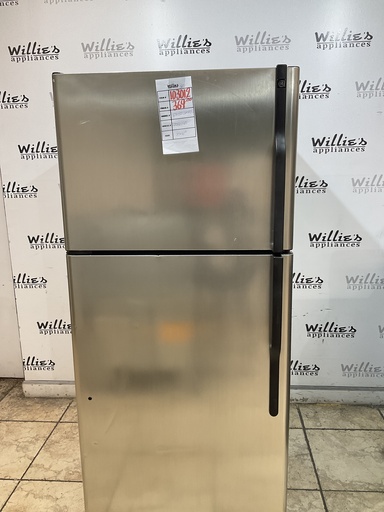 [103012] Ge Used Refrigerator Top and Bottom 30x66 1/2” (Stainless Steel) 