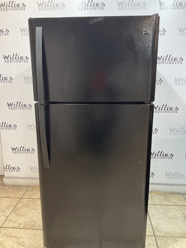 Kenmore Used Refrigerator Top and Bottom 30x66 (Black) 