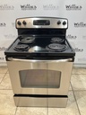 Ge Used Electric Stove 220volts (40/50 AMP) 30inches {4 prong} (Stainless steel) 