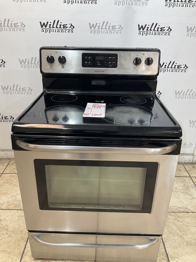 Frigidaire Used Electric Stove 220volts (40/50 AMP) 30inches {no cord} (Stainless steel) 