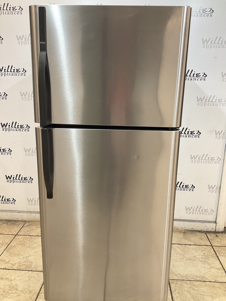 Kenmore Used Refrigerator Top and Bottom 30x68 (Stainless Steel)