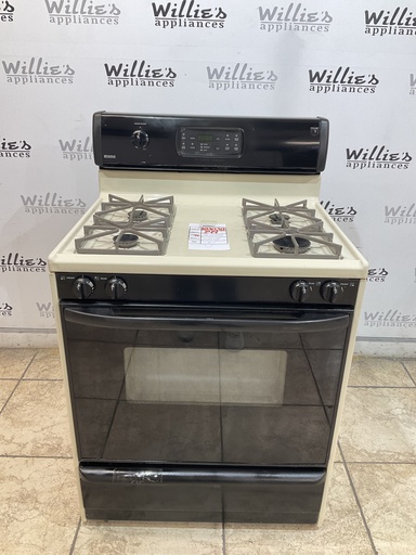 [103038] Kenmore Used Natural Gas Stove 30inches (Bisque/Black) 