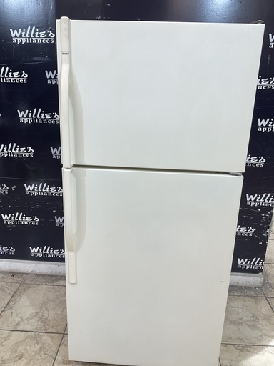 [103056] Kenmore Used Refrigerator Top and Bottom 30x66 (Bisque) 