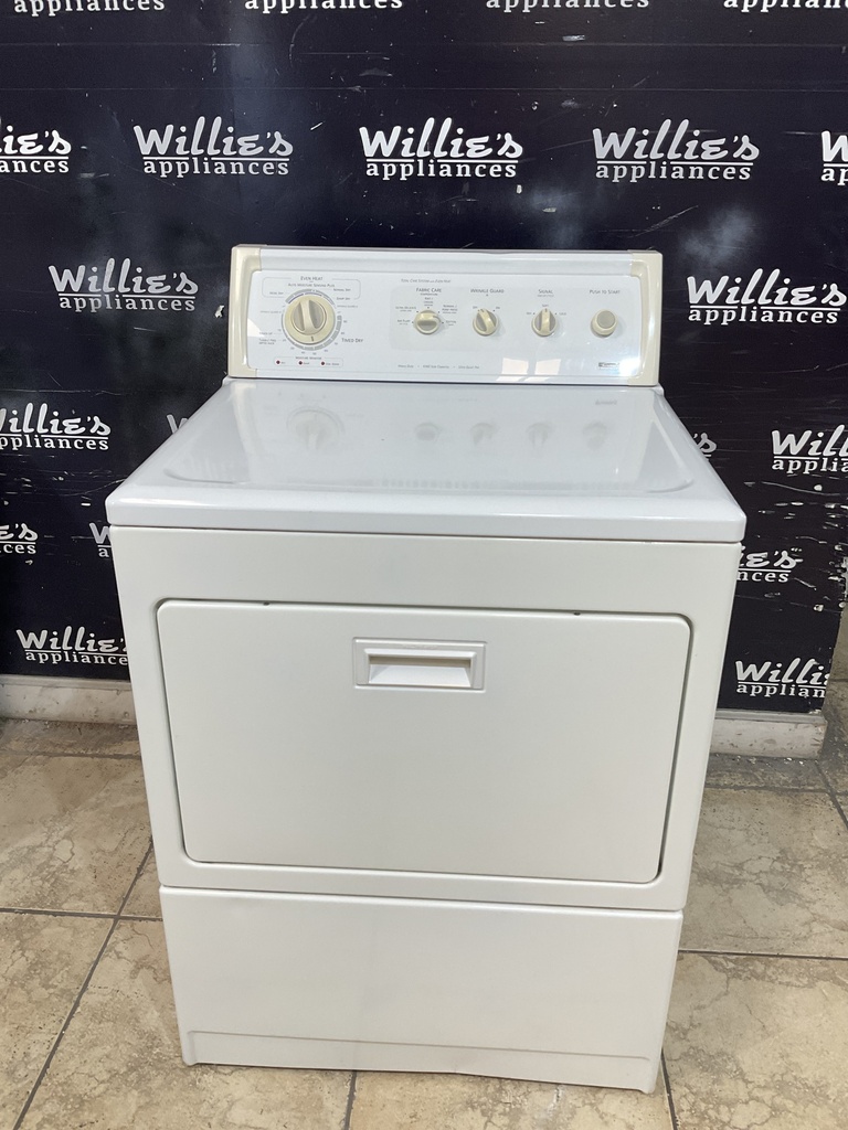 Kenmore Used Electric Dryer 220volts (30 AMP) 27inches {no cord} (White) 