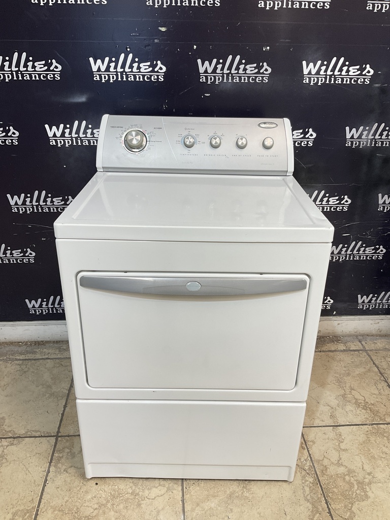 Whirlpool Used Electric Dryer 220volts (30 AMP) 27inches {3 prong} (White) 