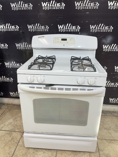 [103078] Ge Used Gas Propane Stove 30inches  (White) 