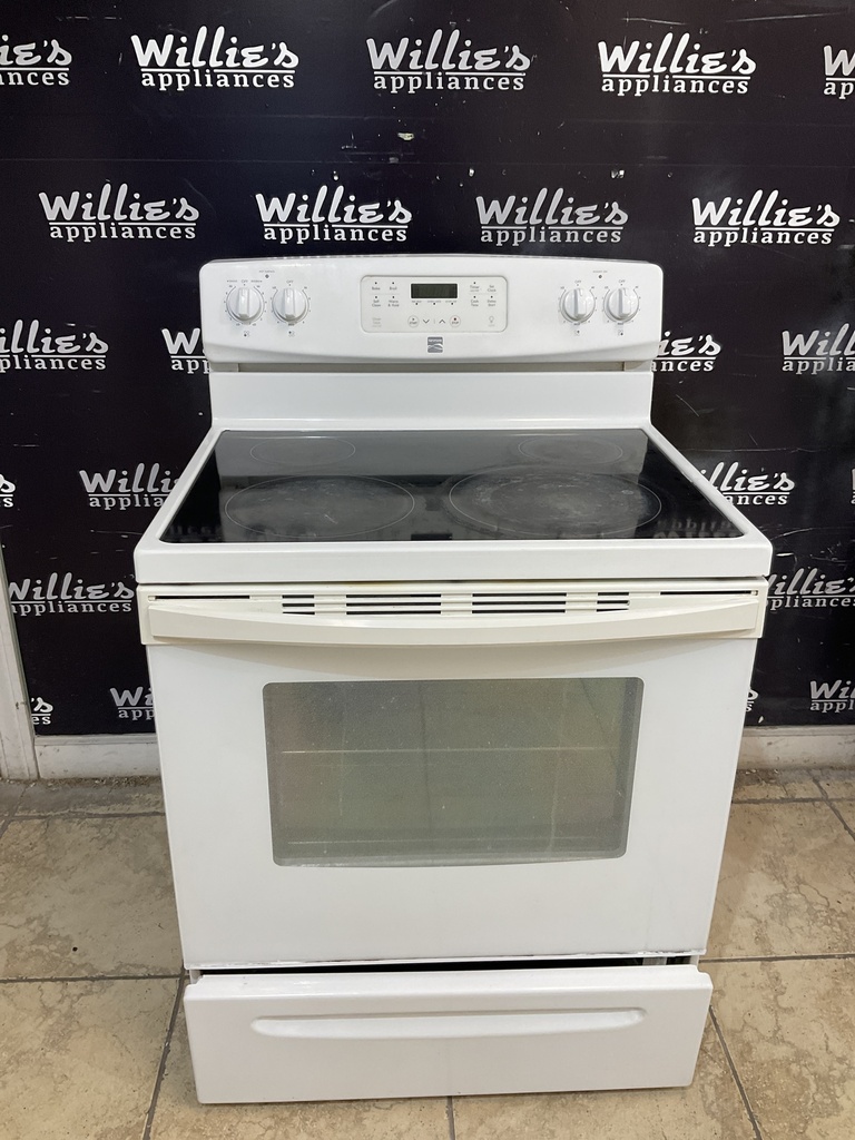 Kenmore Used Electric Stove 220volts (40/50 AMP) 30inches {3 prong} (White) 