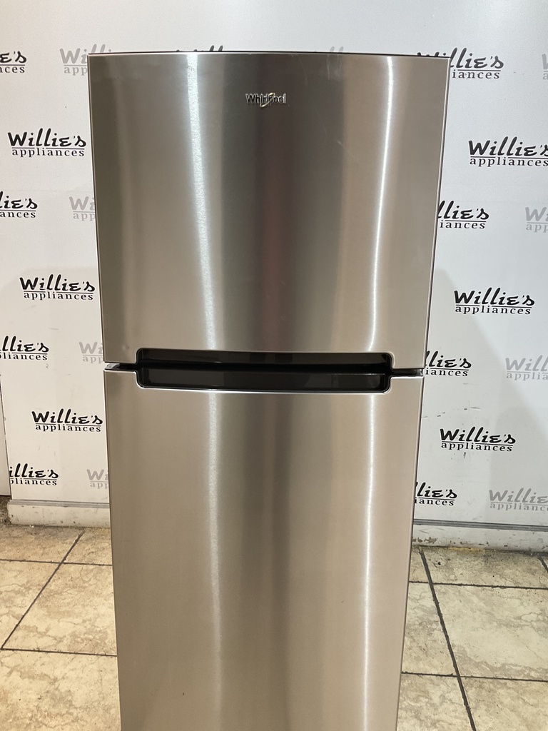 Whirlpool Used Refrigerator Top and Bottom 24 1/2” x 61 1/2” (Stainless Steel) 