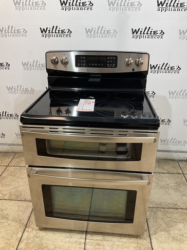 [103130] Kenmore Used Electric Stove Double Oven  220volts (40/50 AMP) 30inches {3 prong} (Stainless Steel) 