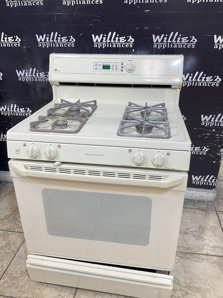 Ge Used Natural Gas Stove 30inches (Bisque) 