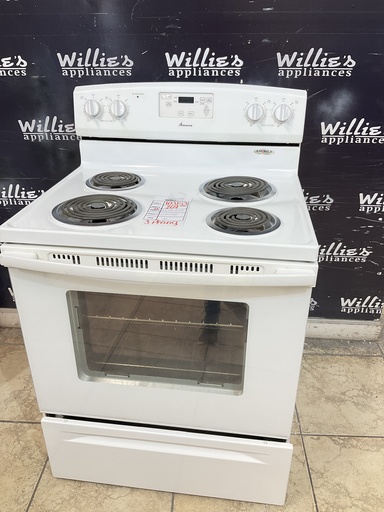 [103153] Amana Used Electric Stove 220volts (40/50 AMP) 30inches {3 prong} (White) 