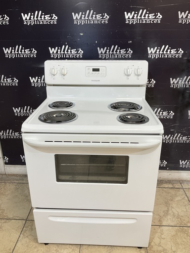 [103162] Frigidaire Used Electric Stove 220volts (40/50 AMP) 30inches {no cord} (White)