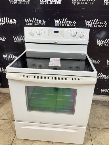 [103168] Whirlpool Used Electric Stove 220volts (40/50 AMP) 30inches {no cord} (White)