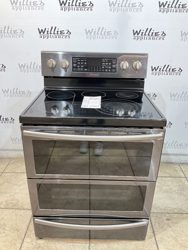 [103184] Samsung Used Electric Stove 220volts (40/50 AMP) 30inches {no cord} (Black Stainless) 