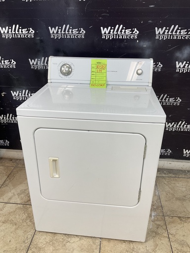 [103187] Roper Used Electric Dryer 220volts (30 AMP) 29inches {no cord} (White) 