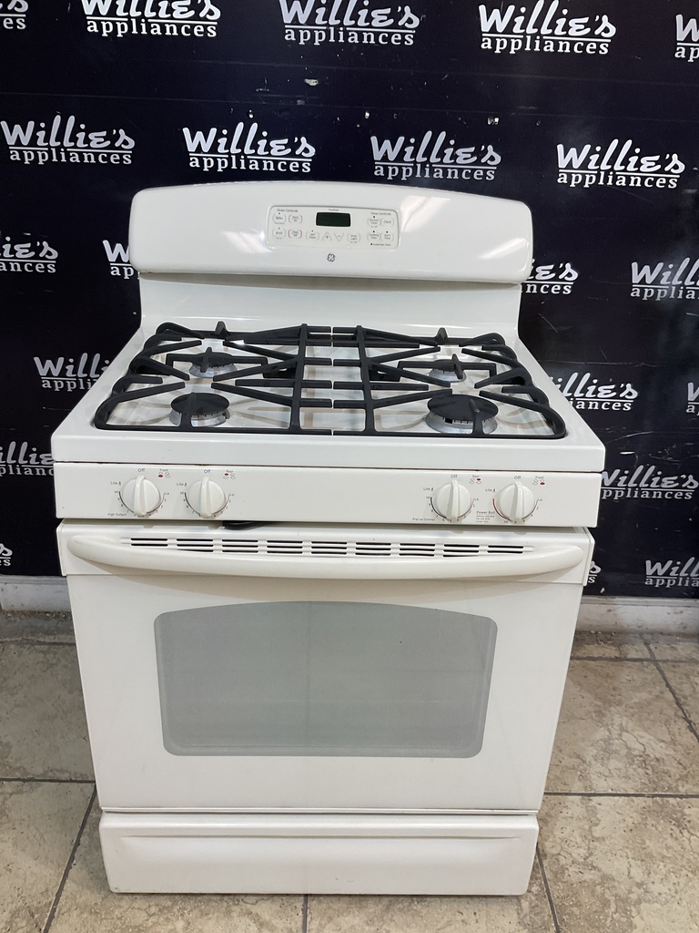 Ge Used Natural Gas Stove 30inches (Bisque) 