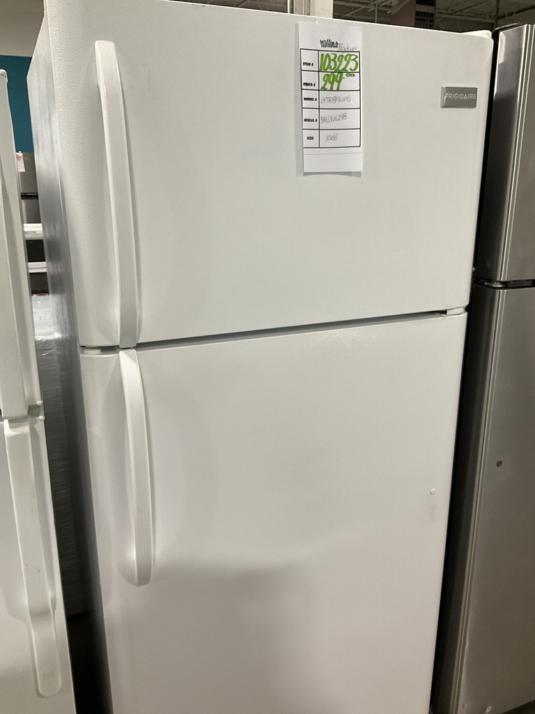 Frigidaire Used Refrigerator Top and Bottom 30x66 (White) 
