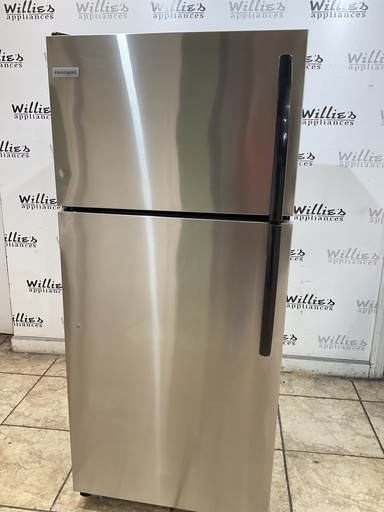 [103262] Frigidaire Used Refrigerator Top and Bottom 28 1/2” x 65” (Stainless Steel) 