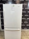 Whirlpool Used Refrigerator Top and Bottom Mount 32 1/2” x 69 1/2” (White)