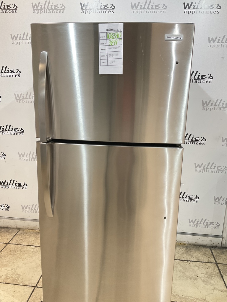 Frigidaire Used Refrigerator Top and Bottom 30x66 (Stainless Steel) 