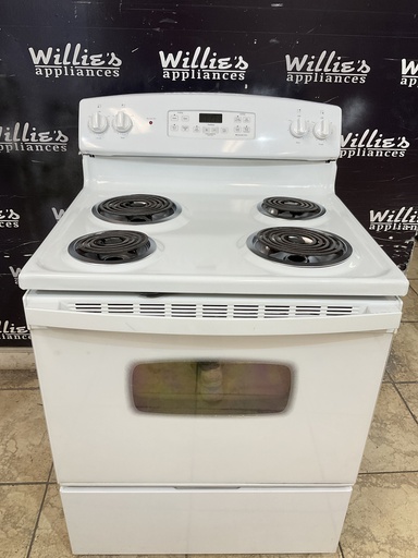 [103461] Ge Used Electric Stove 220volts (40/50 AMP) 30inches {no cord} (White) 